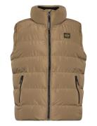 Sports Puffer Gilet Superdry Beige