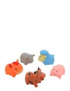 Bathtoys, Farm Animals, 5-Pack Rätt Start Patterned