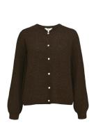 Objflora Re Ls Knit Button Cardigan Noos Object Brown