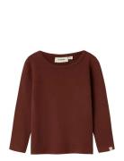 Nmfthora Hir Ls Slim Top Lil Lil'Atelier Burgundy