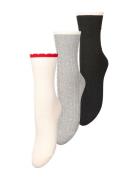 Scallop Sock 3 Pack Becksöndergaard Black