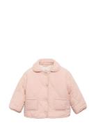 Padded Anorak With Shearling Lining Mango Pink