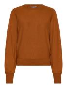 Msdana Bat Sleeve Knit Pullover Minus Brown