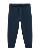 Cotton Jogger-Style Trousers Mango Navy