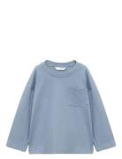Pocket Cotton T-Shirt Mango Blue