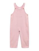 Long Cotton Dungarees Mango Pink