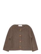 Knitted Button Cardigan Mango Brown