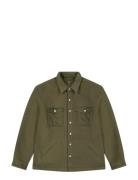 Mixed Sherpa Overshirt Lee Jeans Green