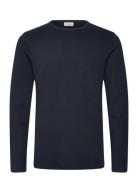 Basic O-Neck Tee L/S Lindbergh Navy