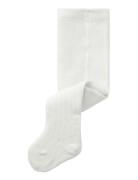 Nbmwakma Wo/Bl Rib Pantyhose Name It White