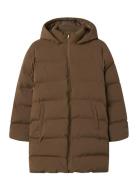 Nlfmorop Long Puffer Jacket LMTD Brown