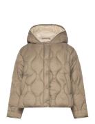 Hood Puffer Coat Mango Beige
