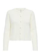 Onlpetra Ls Pearl O-Neck Cardi Cc Knt ONLY White