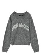 Vmamoremio Ls O-Neck Pullover Boo Vero Moda Grey