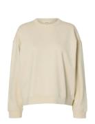 Slfluka Ls Sweat Crewneck Noos Selected Cream