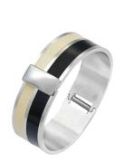 Studio Enamel Bracelet Ivory/Black Bud To Rose Silver