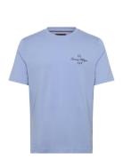 Outline Flag Script Tee Tommy Hilfiger Blue