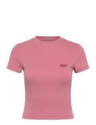 Tjw Slim Sh Script Tee Tommy Jeans Pink
