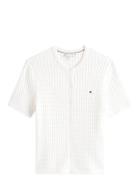 Co Cable Fine Gg S/S C-Nk Cardi Tommy Hilfiger White