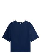 Sateen C-Neck Relaxed T-Shirt Tommy Hilfiger Navy