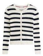 Co Cable Mid Gg C-Nk Ls Cardi Tommy Hilfiger White