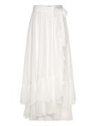 Mirella Wrap Maxi Skirt Bardot White