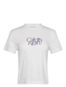 Ss Fitted Script Calvin Klein Te Calvin Klein Jeans White