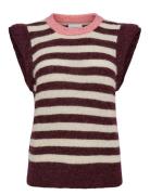 Nuciara Riette Stripe Vest Nümph Burgundy