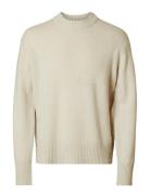 Slhcalle Relaxed Cashmere Blend Crew Selected Cream