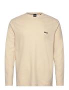 Waffle Ls-Shirt BOSS Beige