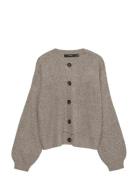 Vmlea Ls O-Neck Cardigan Noos Vero Moda Beige