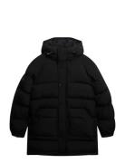Xpd Longline Baffle Parka Superdry Black
