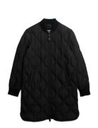 Long Quilted Liner Jacket Superdry Black