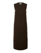 Slflelou Sl Knit Cardigan Dress Selected Brown