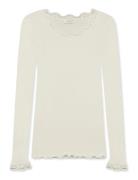 Silk T-Shirt W/ Lace Rosemunde White