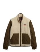 Fleece Hybrid Jacket Superdry Cream