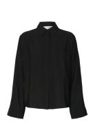 Slfamara Ls Relaxed Shirt Noos Selected Black
