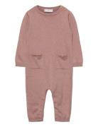 Long Chest-Pocket Jumpsuit Mango Pink