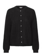 Objflora Re Ls Knit Button Cardigan Noos Object Black
