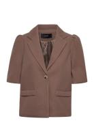 Vmloris 2/4 Short Jacket Wvn Exp Vero Moda Brown