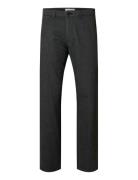 Slh196-Straight Miles Brushed Pant Noos Selected Grey