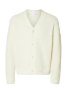Slhdereck Ls Knit Struc Relaxed Cardigan Selected Cream