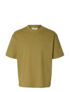 Slhrelaxnorman Ss O-Neck Tee Selected Khaki