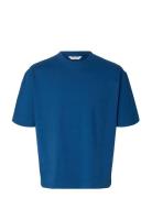Slhrelaxnorman Ss O-Neck Tee Selected Blue