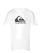 Ev Comp Logo Ss Youth Quiksilver White