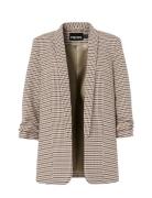 Pcbosella 3/4 Printed Blazer Noos Bc Pieces Beige