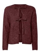 Pcsilly Ls Rev Tie Knit Noos Bc Pieces Burgundy