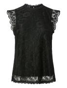 Pcolline Sl Lace Top Wvn Noos Pieces Black