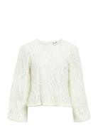 Objlucie L/S Re O-Neck Top Noos Object White