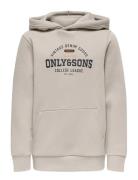 Osjceres Reg Vintage Print Hood Swt Noos ONLY & SONS Cream